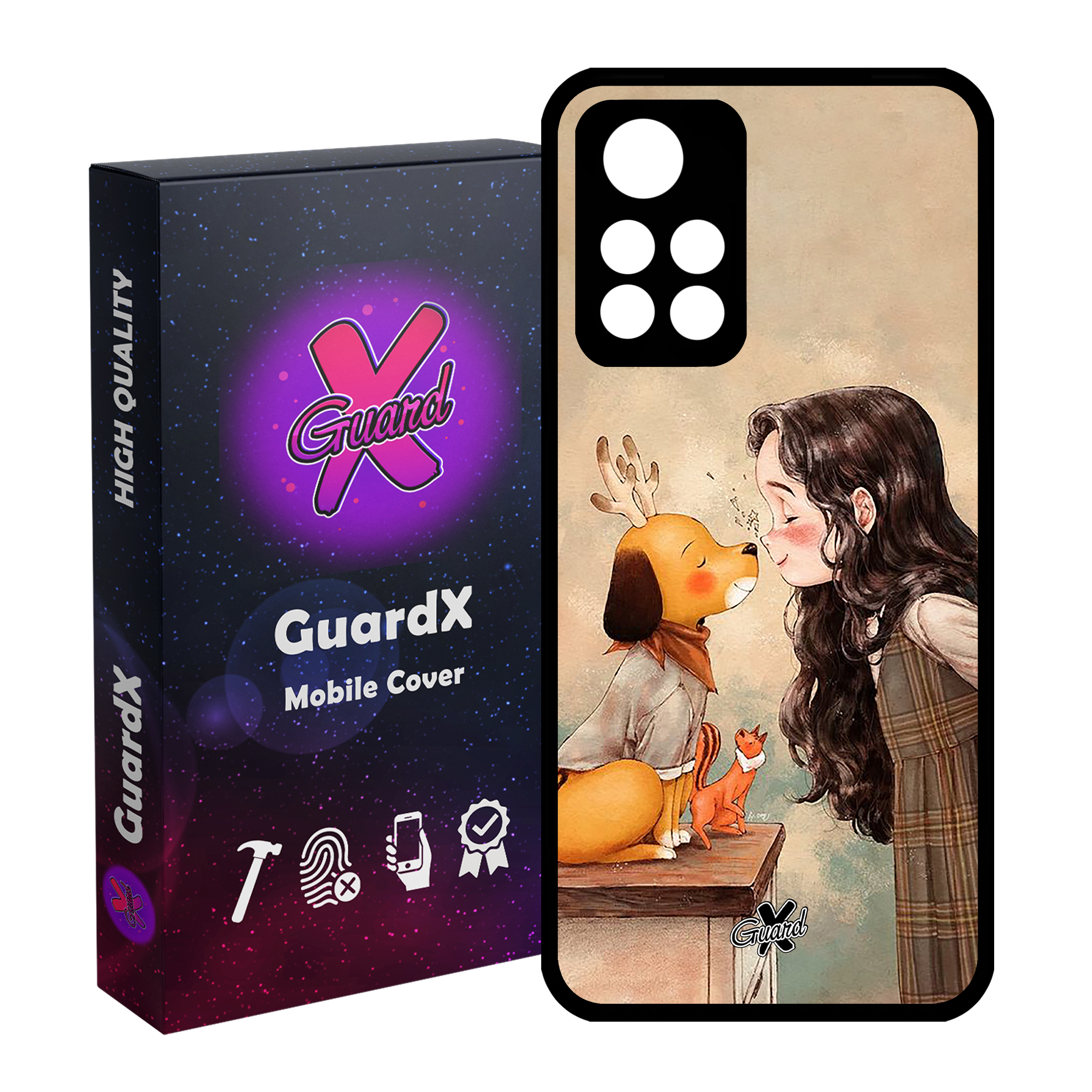 کاور گارد ایکس طرح Girl مدل Glass10323 مناسب برای گوشی موبایل شیائومی Poco M4 Pro 5G/Redmi Note 11T 5G/Redmi Note 11S 5G