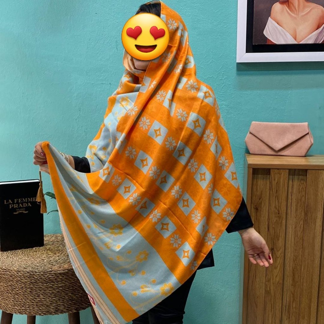 شال موهر منگوله دار دور دوخت 18