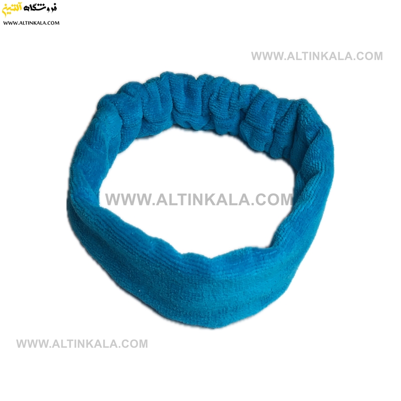 هدبند حوله ای پودایران طرح ساده آبی