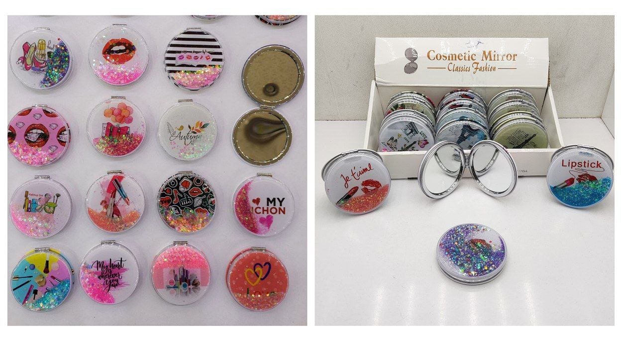 آینه آکواریوم گرد پشت چرم