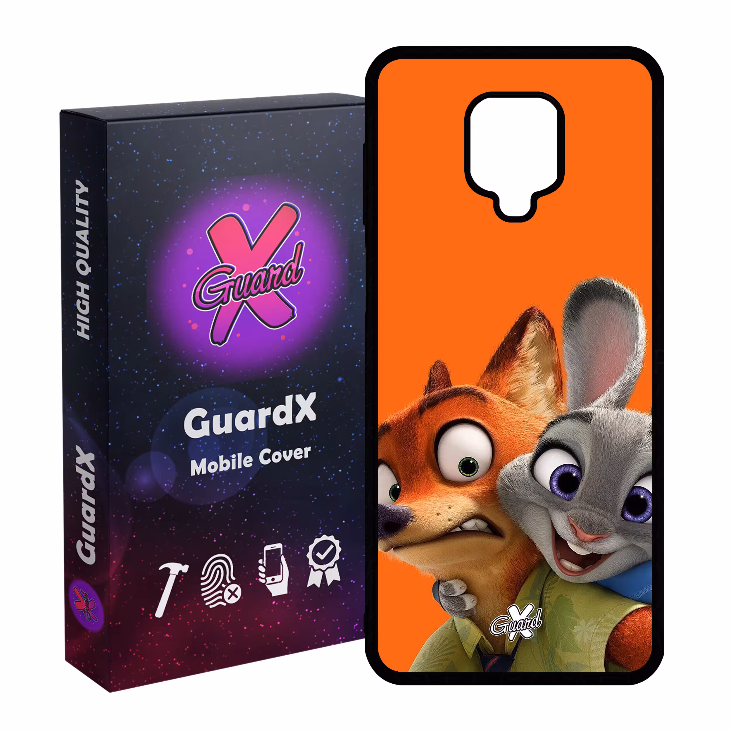 کاور گارد ایکس طرح Zootopia مدل Glass10047 مناسب برای گوشی موبایل شیائومی Redmi Note 9S / Note 9 Pro / Note 9 Pro Max