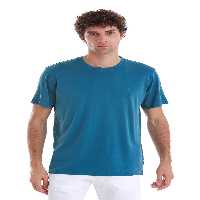 تی شرت آبی مردانه به طور مرتب و مناسب لباس یقه دوچرخه تخت T Hatemoğlu