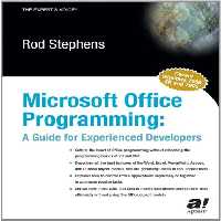 خرید و دانلود نسخه کامل کتاب Microsoft Office programming: A guide for experienced developers
