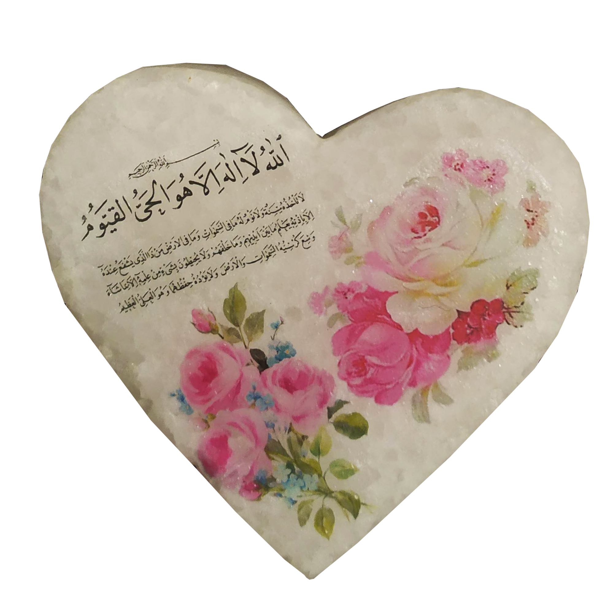 دکوری سنگ نمک طرح قلب کد 0005