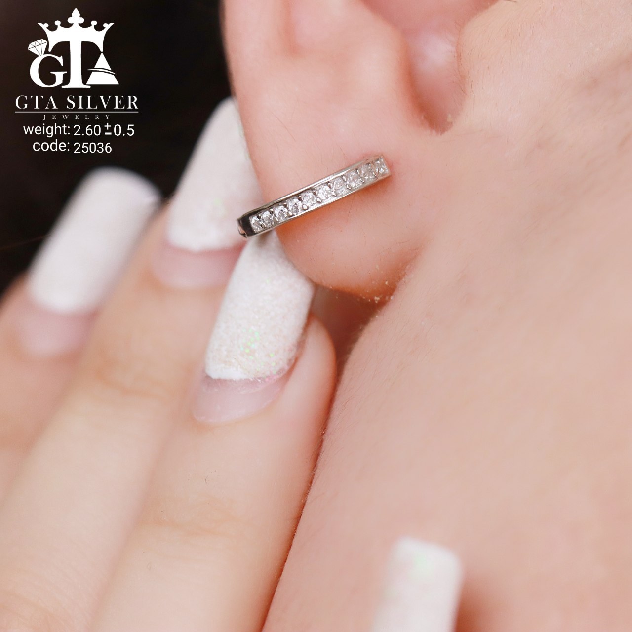 گوشواره نقره میکرو 10324-3