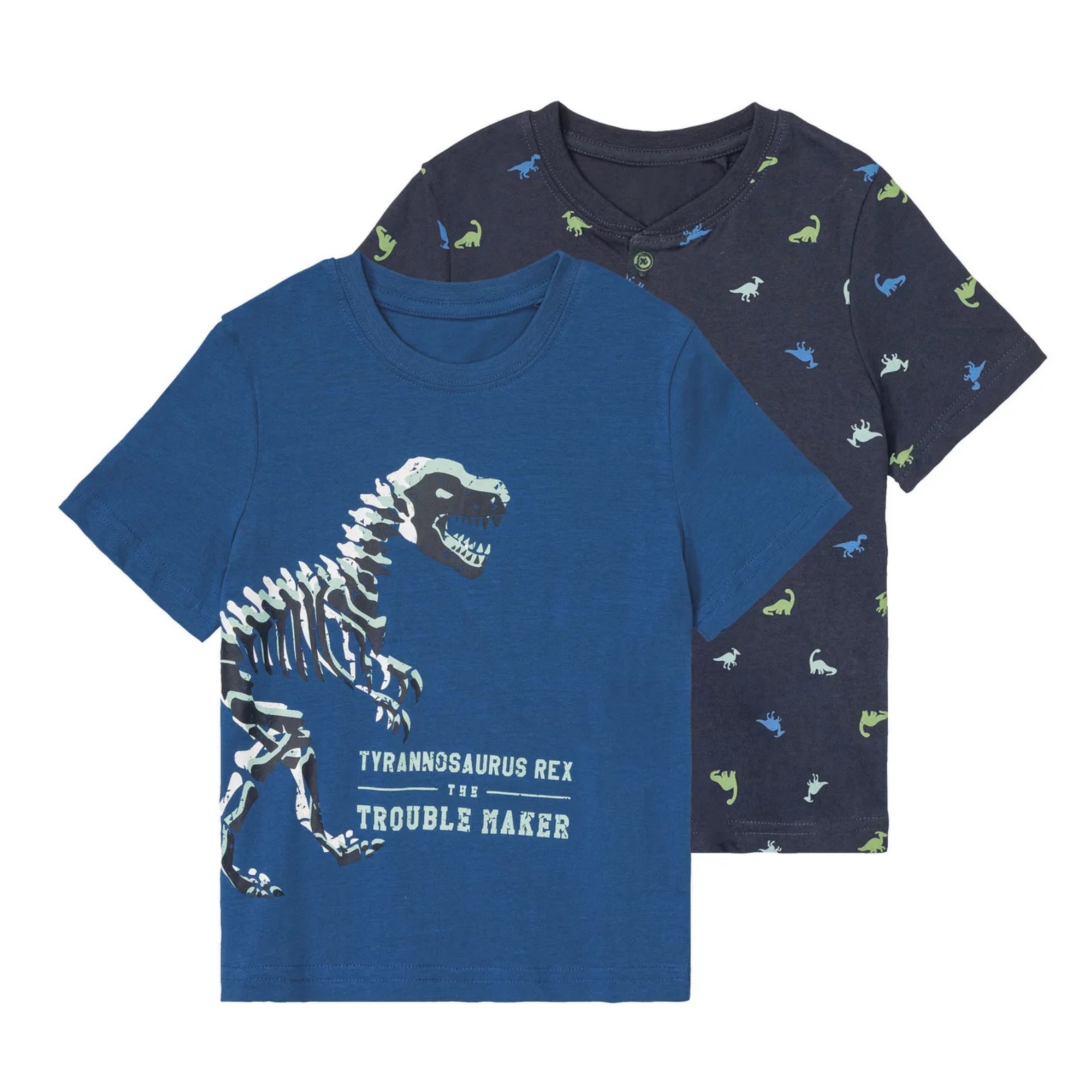 تیشرت آستین کوتاه پسرانه لوپیلو طرح دانیاسوری در 3 سایز  6 تا 8 سال و 2 تا 4 سال مجموعه دو عددی نخ پنبه 