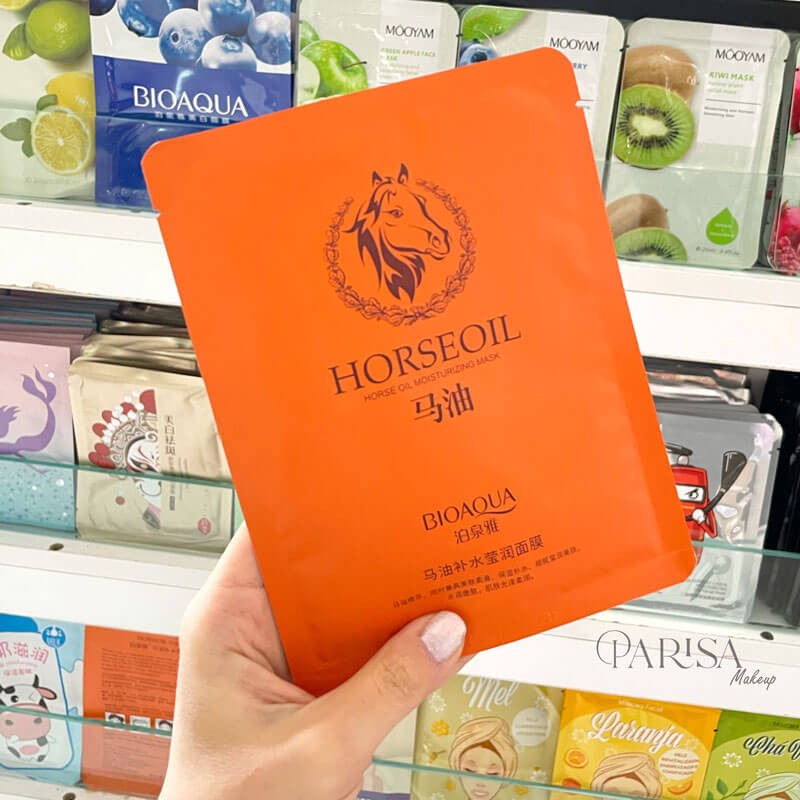 ماسک ورقه ای روغن اسب بیواکوا روشن کننده قوی حجم 30 گرم 