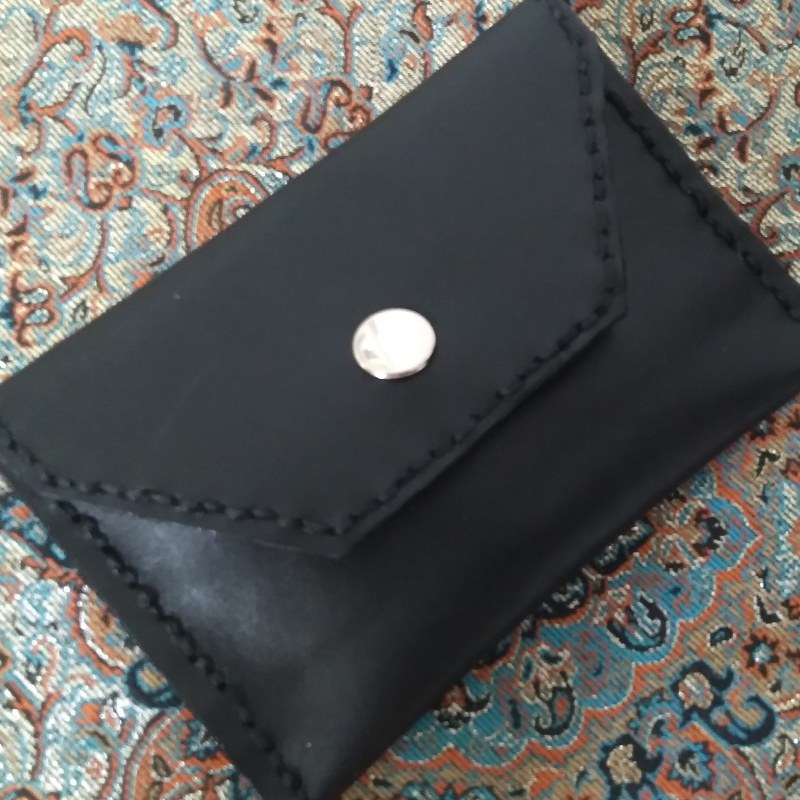 جاکارتی مشکی چرم گاوی دست دوز 