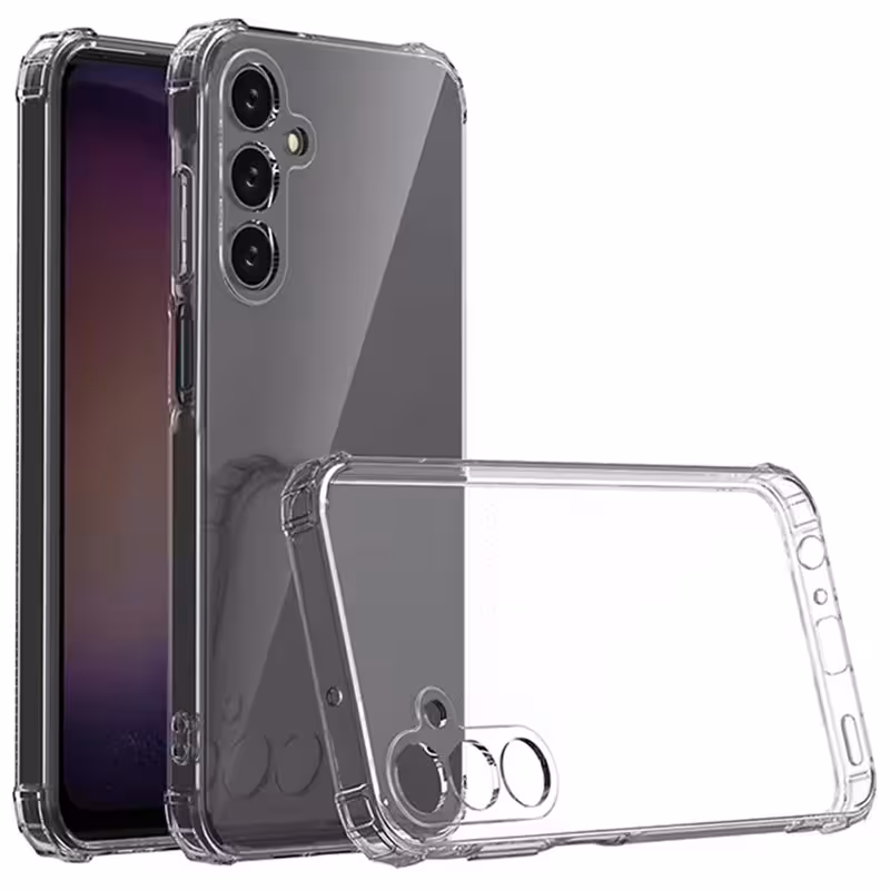 گارد شفاف ایربگ دار برای گوشی Samsung Galaxy A25 مدل ژله ای محافظ لنزدار