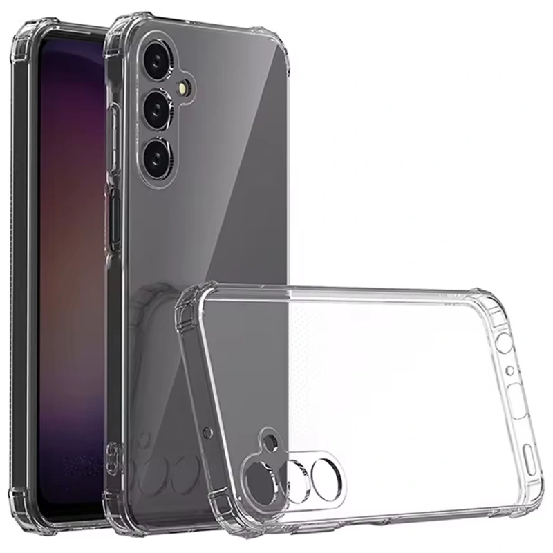گارد شفاف ایربگ دار برای گوشی Samsung Galaxy A25 مدل ژله ای محافظ لنزدار