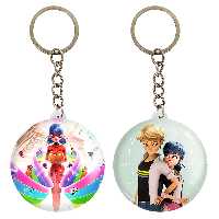 جاکلیدی خندالو مدل دختر کفشدوزکی و پسر گربه ای کد 35093510 مجموعه 2 عددی