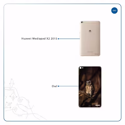 برچسب پوششی ماهوت مدل Owl مناسب برای تبلت هوآوی Mediapad X2 2015