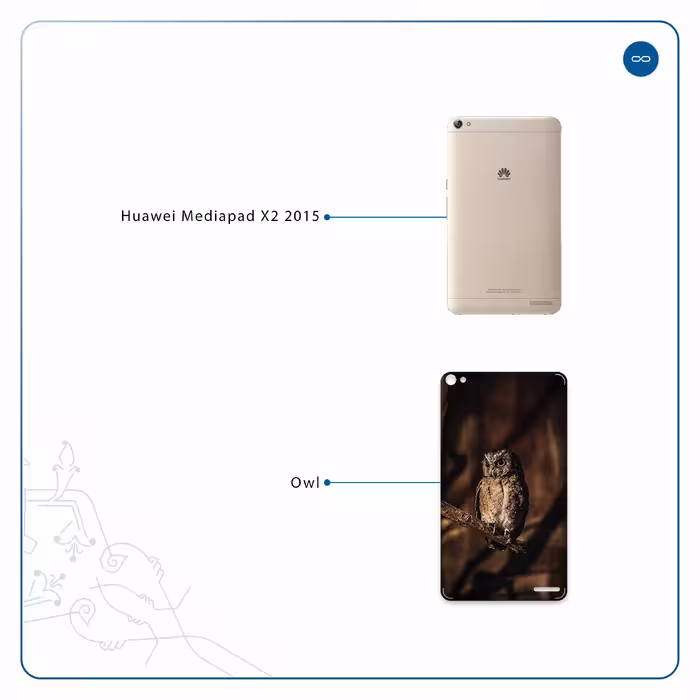 برچسب پوششی ماهوت مدل Owl مناسب برای تبلت هوآوی Mediapad X2 2015