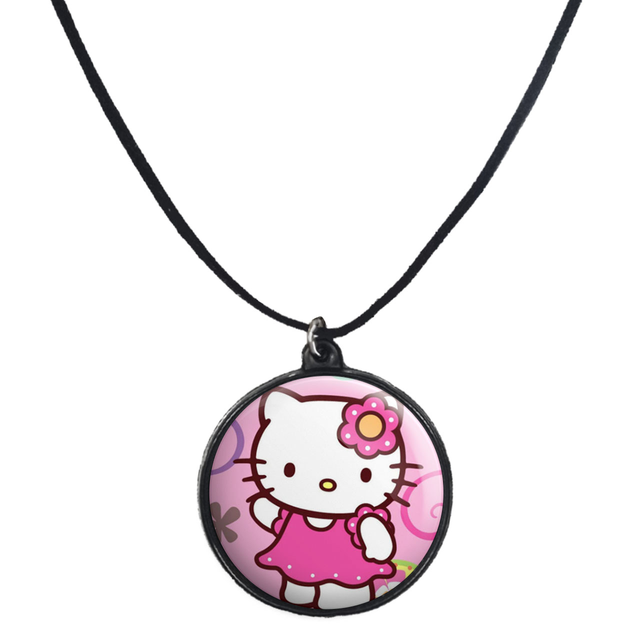 گردنبند پرمانه طرح کیتی کد pmb.22543 مدل دو طرفه