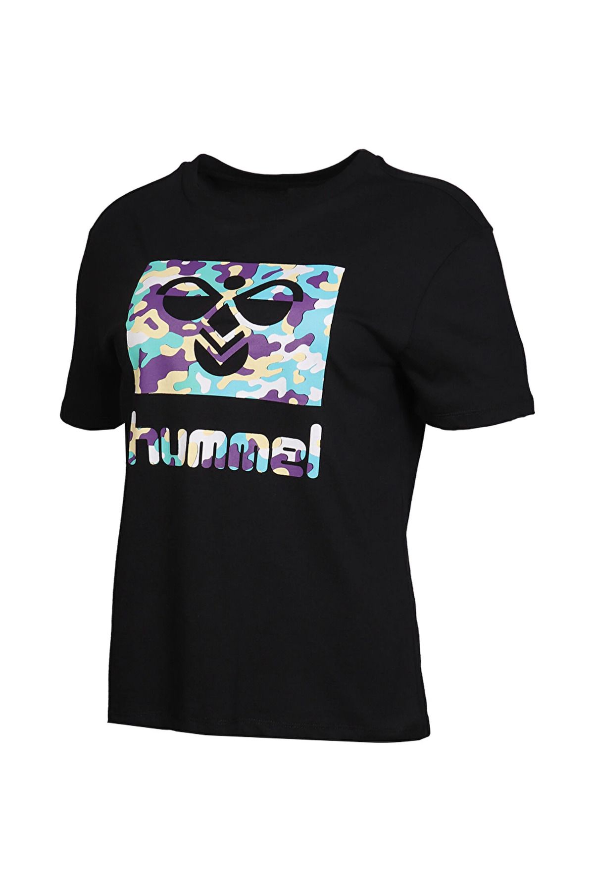 تی شرت ورزشی مشکی زنانه سیاه آستین کوتاه Berta t shirt hummel