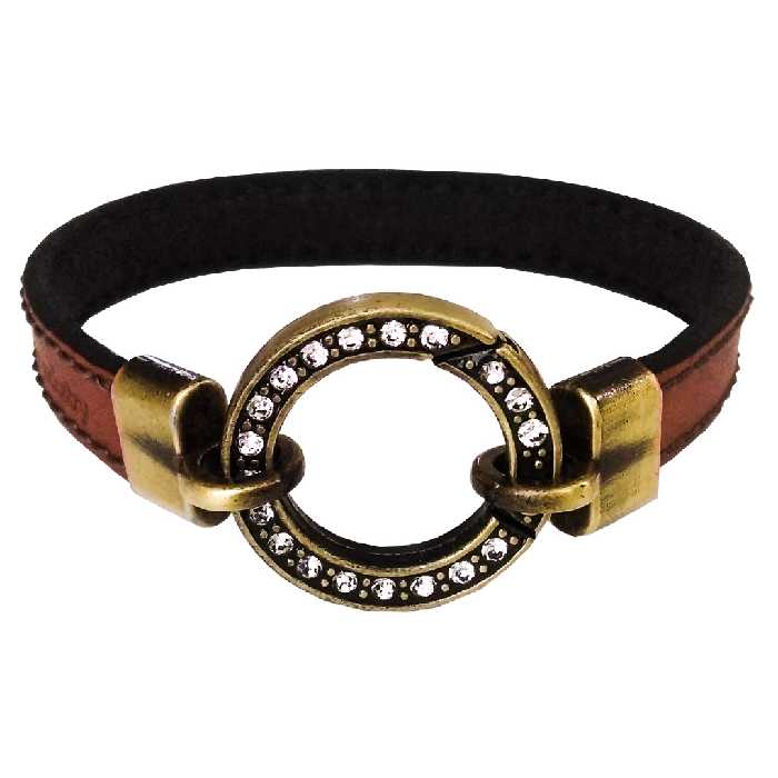 دستبند چرم وارک مدل کاملیا کد rb177