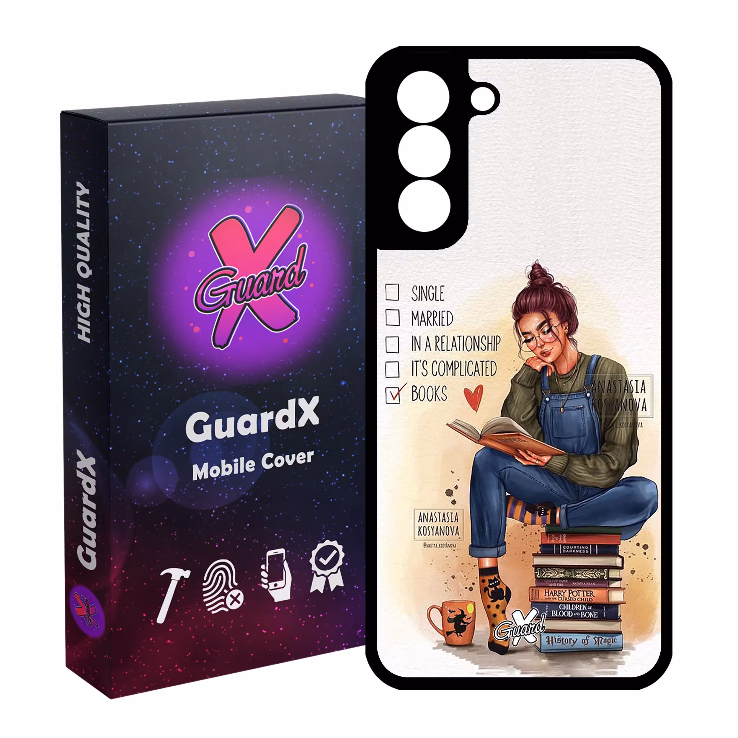 کاور گارد ایکس طرح دختر مدل Glass10286 مناسب برای گوشی موبایل سامسونگ Galaxy S21 FE
