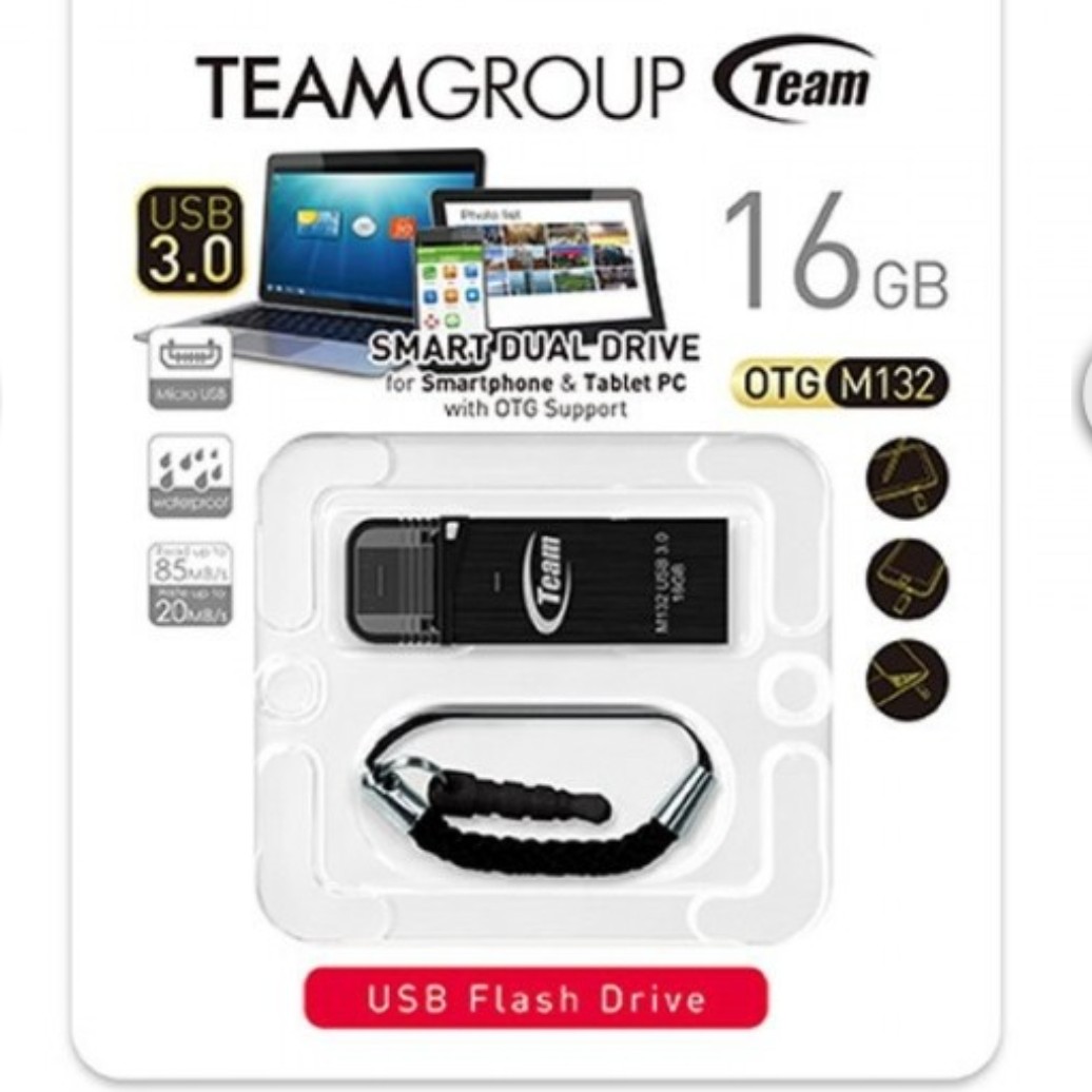 فلش مموری 2سر otg مارک teamgroup  micro ظرفیت 16gb مدل m132 usb3 0 