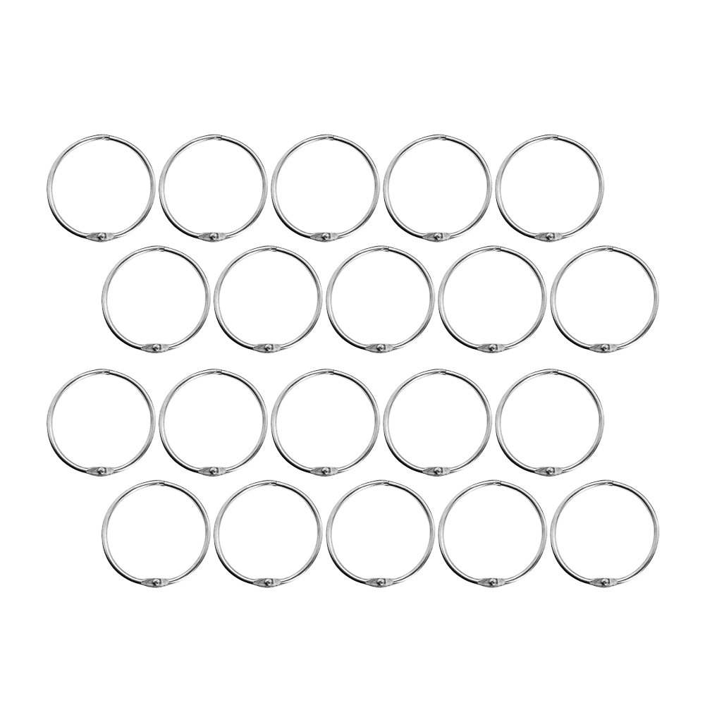 حلقه کلاسور مدل قفل دار کد silver30 بسته 20 عددی