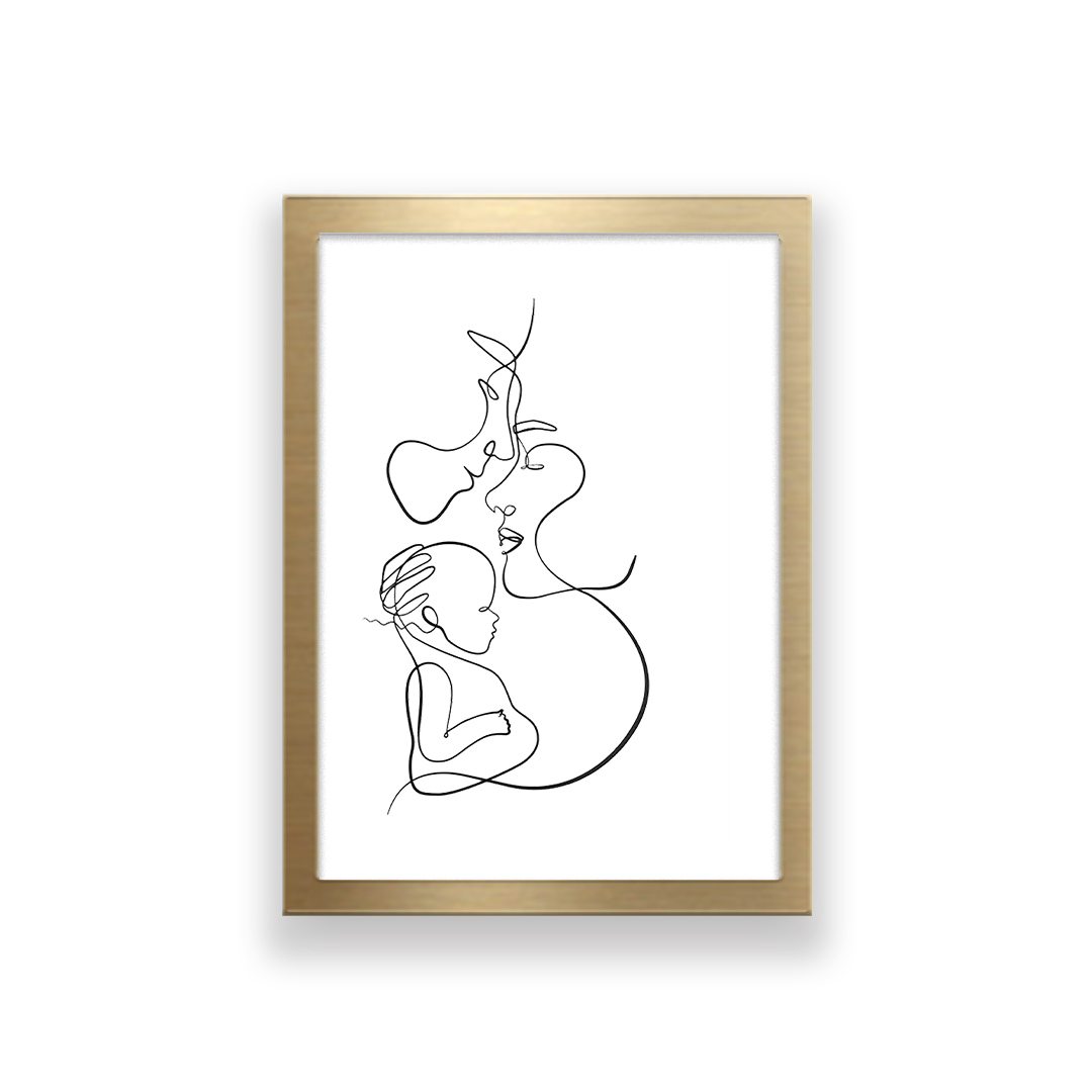 تابلو طرح مینیمال لاین آرت عاشقانه 