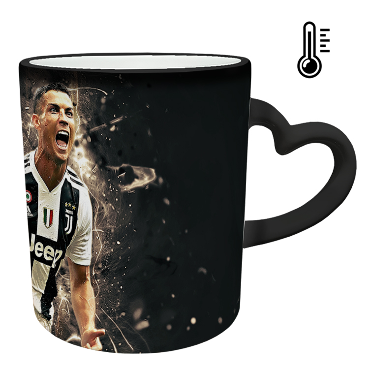 ماگ حرارتی مدل دسته قلبی طرح رونالدو کد 229