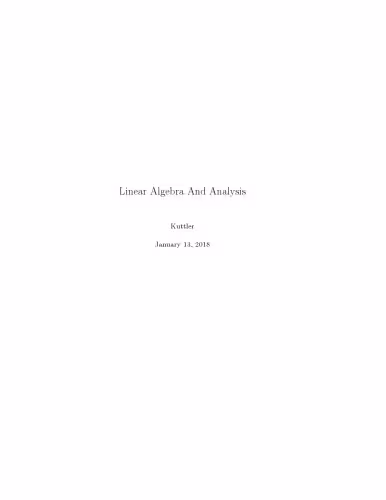 خرید و دانلود نسخه کامل کتاب Linear Algebra And Analysis