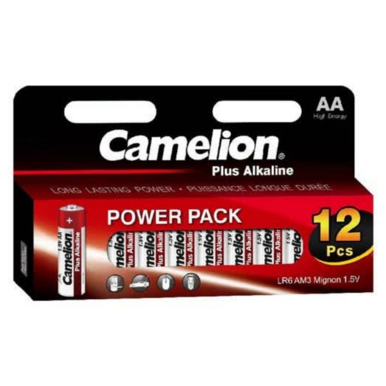 باتری قلمی کملیون پلاس آلکالاین Plus Alkaline کارتی بسته 12 تایی (عمده و خرده)