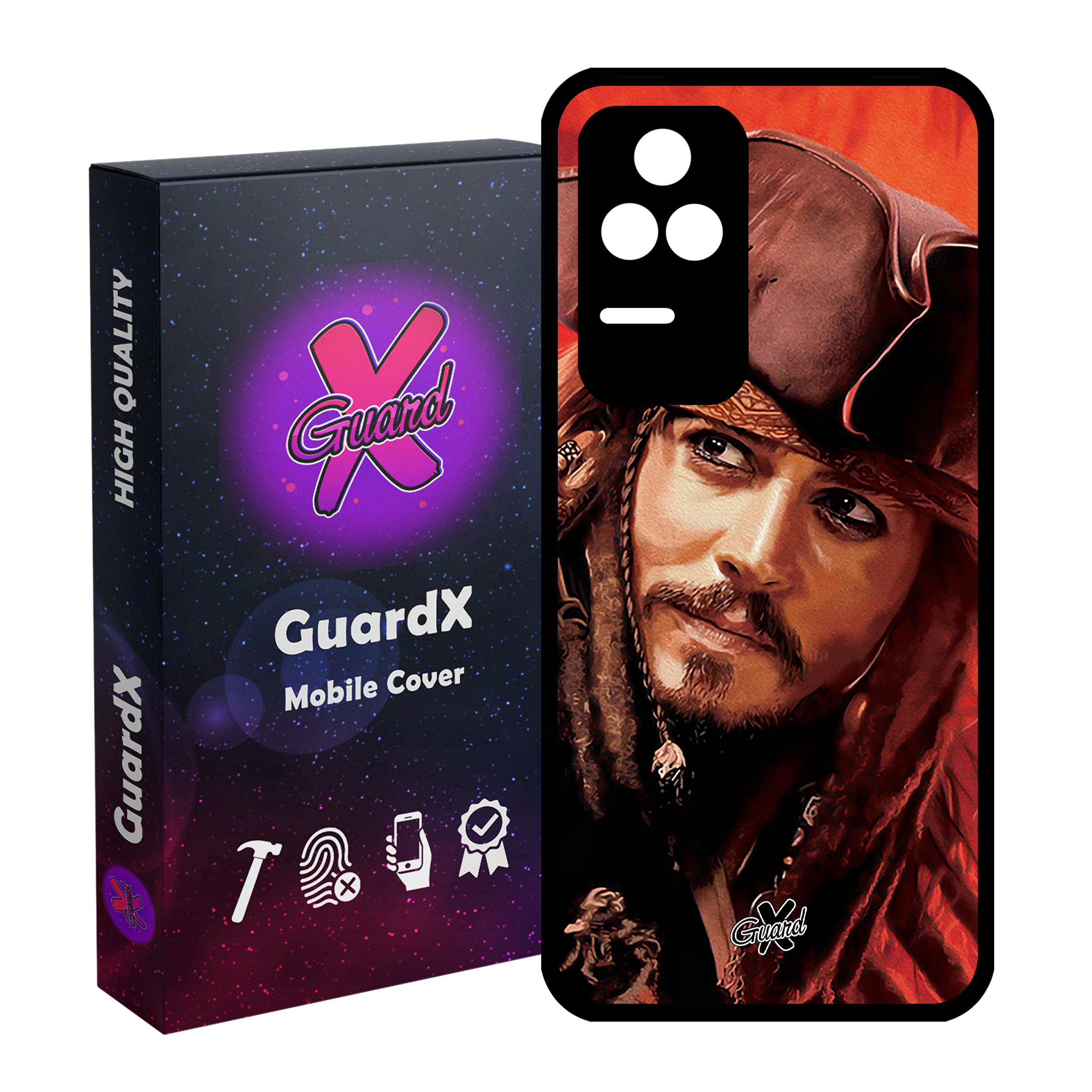 کاور گارد ایکس طرح Johnny Depp مدل Glass10205 مناسب برای گوشی موبایل شیائومی Poco F4/Redmi K40S