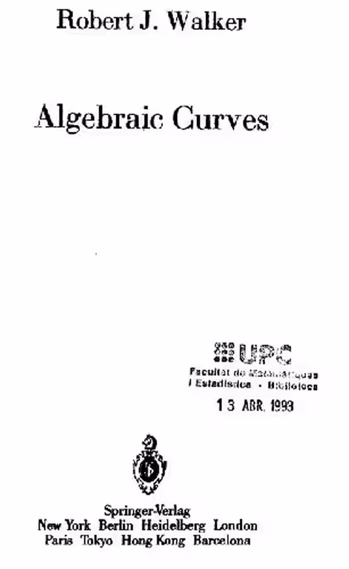 خرید و دانلود نسخه کامل کتاب Algebraic curves