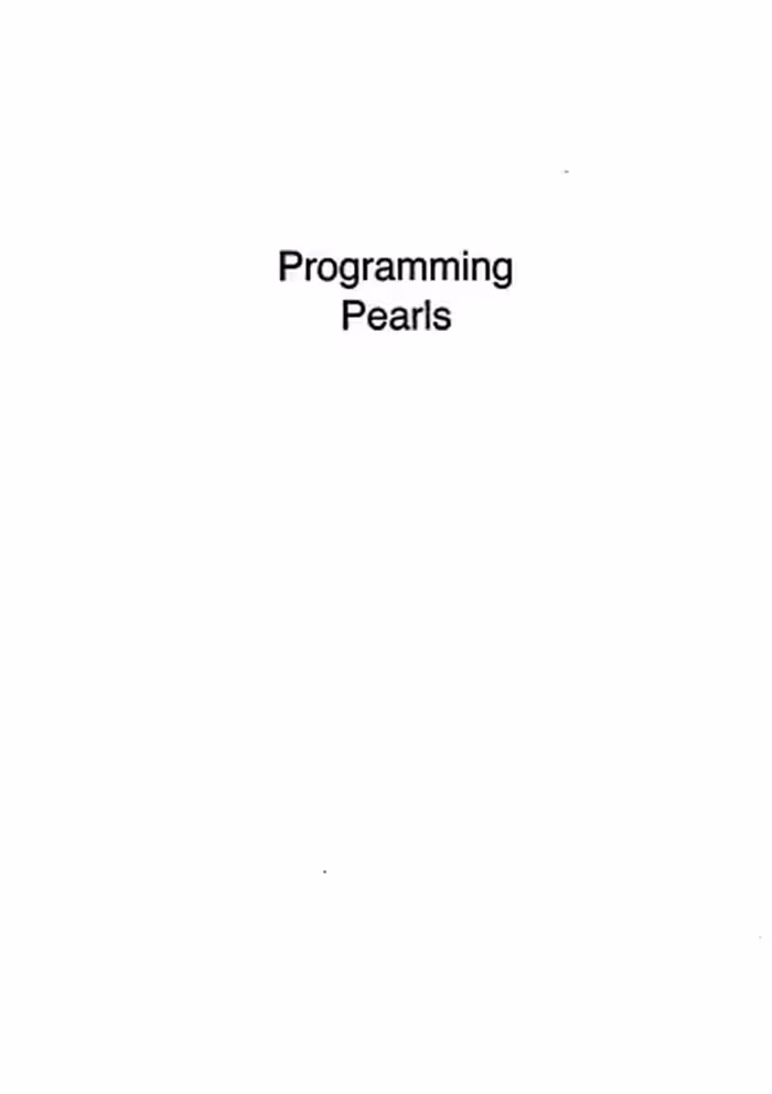 خرید و دانلود نسخه کامل کتاب Programming Pearls