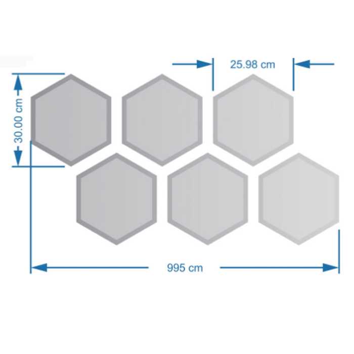 آینه مدل شش ضلعی