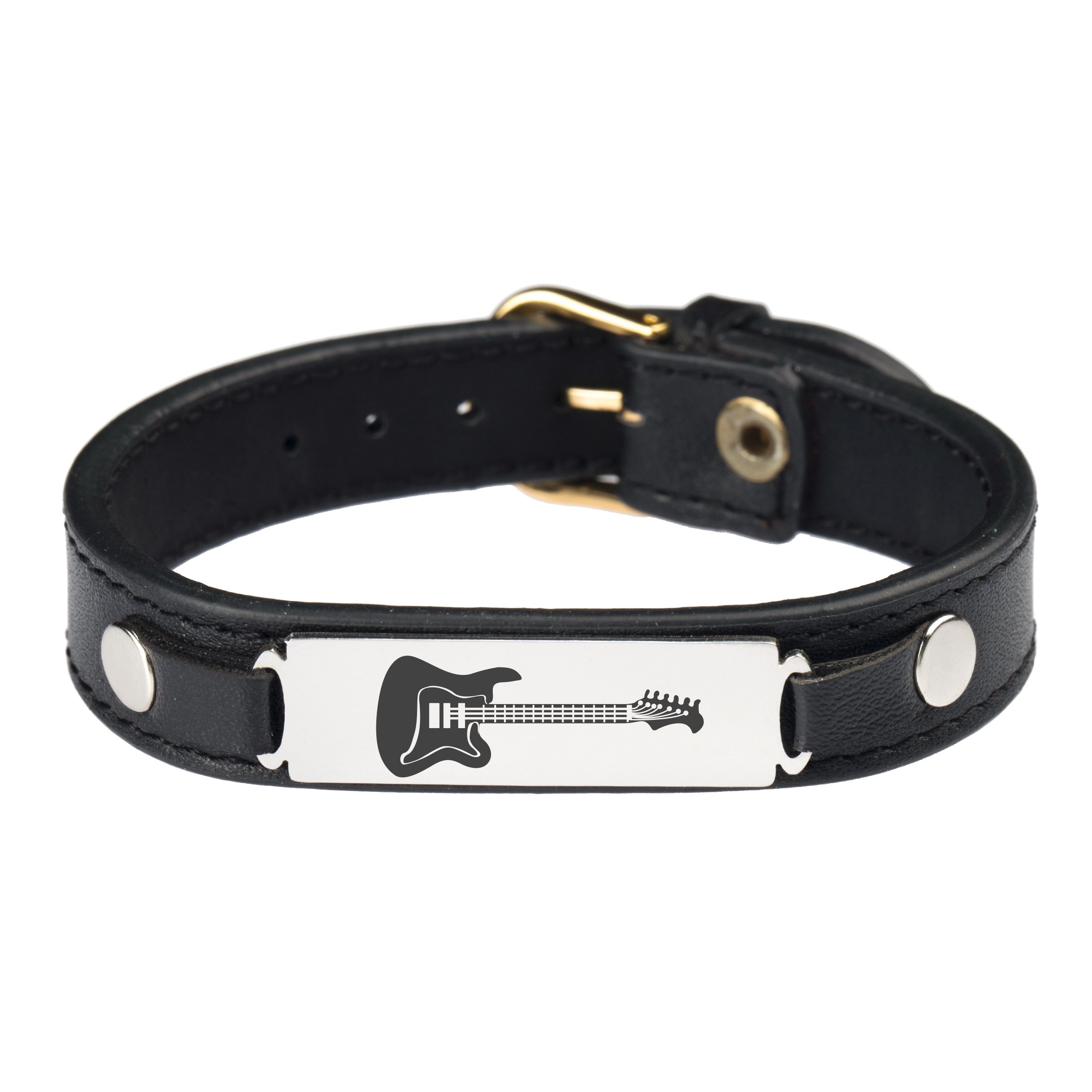 دستبند گيلواره زراوشان مدل چرم طرح گیتار کد CH27