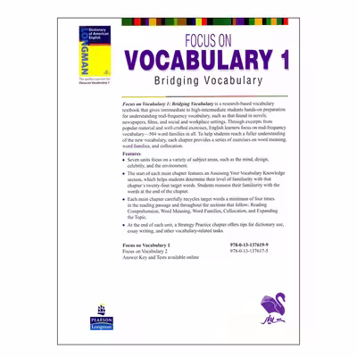 کتاب 1 focus on vocabulary اثر جمعی از نویسندگان انتشارات شیلر