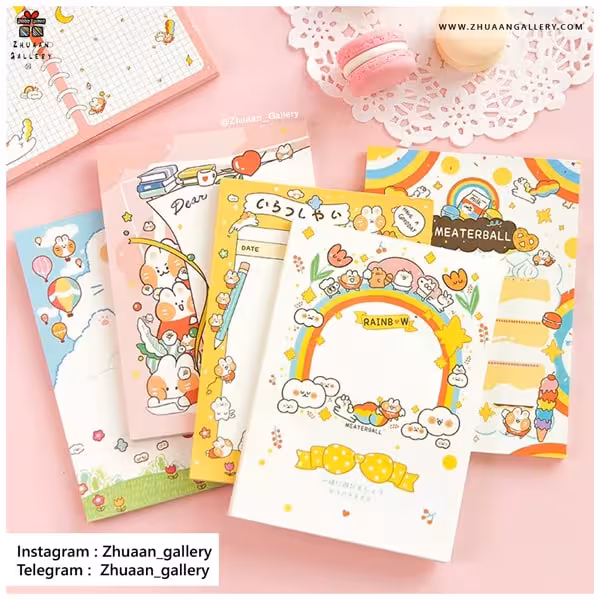 نت یادداشت Rainbow Rabbit خرگوشی