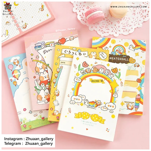 نت یادداشت Rainbow Rabbit خرگوشی