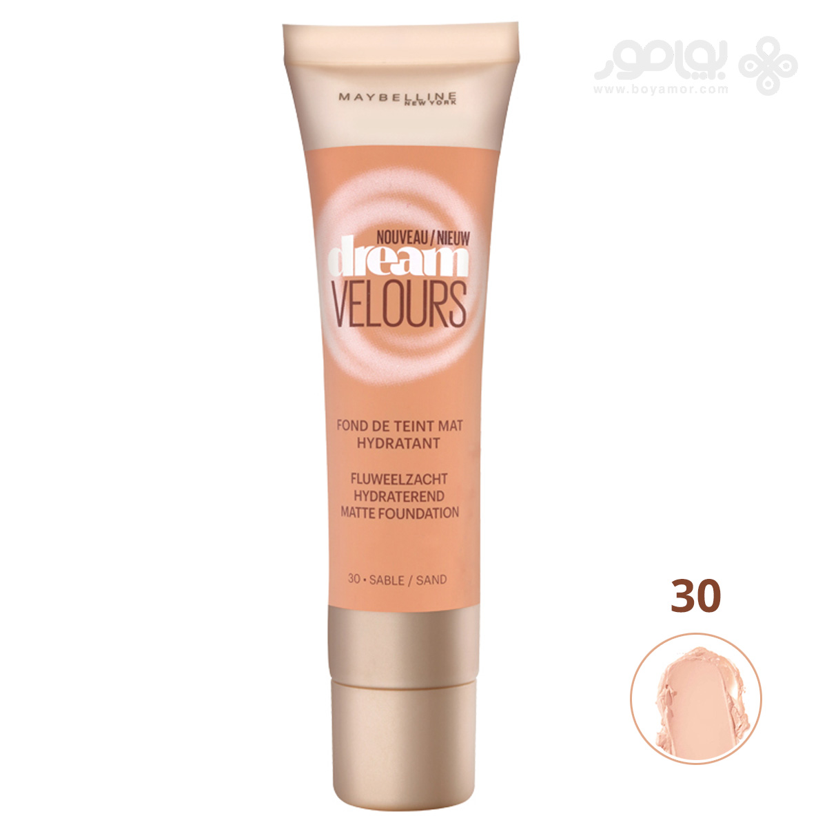 کرم پودر تیوپی میبلین مدل Dream Velours شماره 30