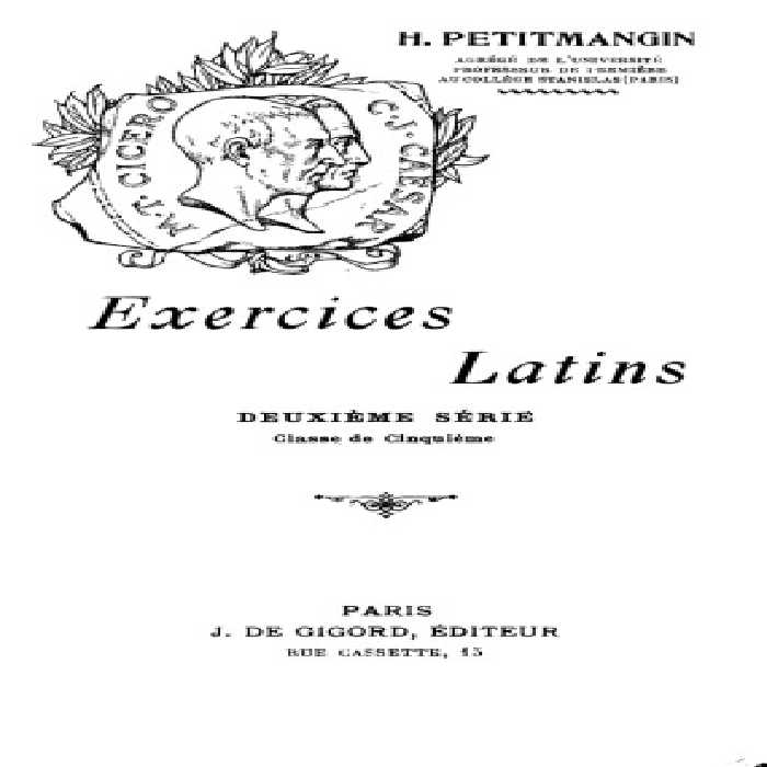 خرید و دانلود نسخه کامل کتاب Exercices latins. Deuxième série. Classe de cinquième
