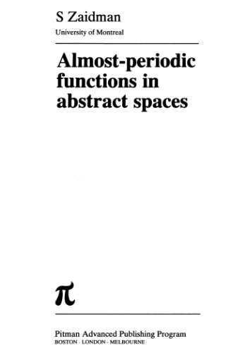 خرید و دانلود نسخه کامل کتاب Almost-periodic functions in abstract spaces