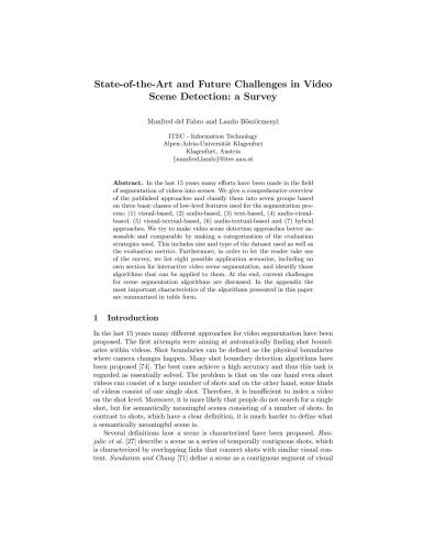 خرید و دانلود نسخه کامل کتاب State-of-the-art and future challenges in video scene detection: a survey