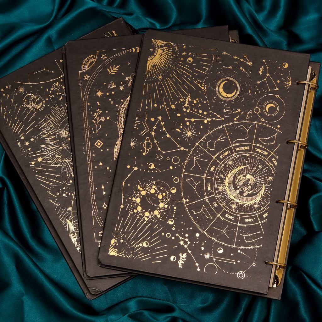 کلاسور گلکسی گلد لاکچری سویل طلاکوب کهکشانی طلایی 120 برگ 