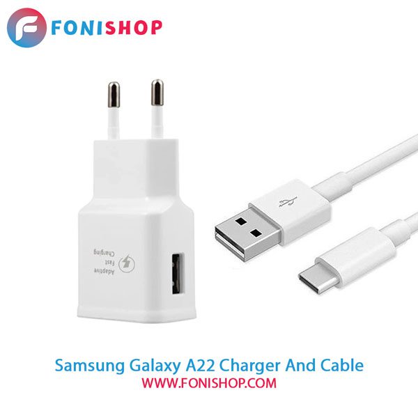 کابل و شارژر فست شارژ اصلی سامسونگ Samsung Galaxy A22