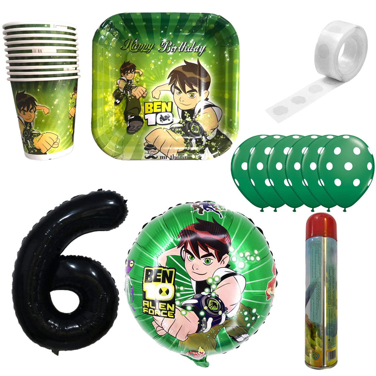 مجموعه 30 عددی تم تولد مستر تم طرح بن تن کد 6