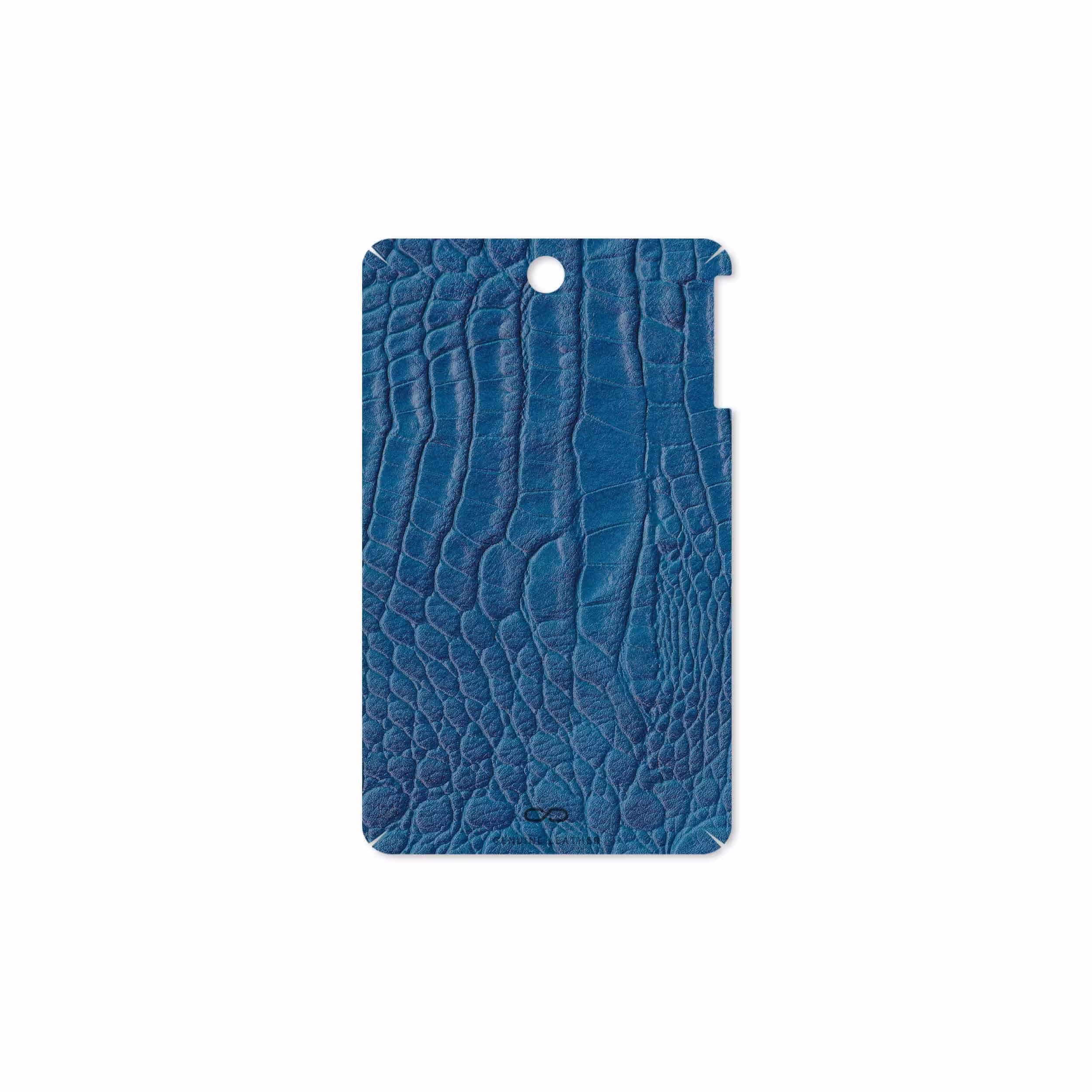 برچسب پوششی ماهوت مدل Blue-Crocodile-Leather مناسب برای تبلت لنوو A7-50 A3500 2014