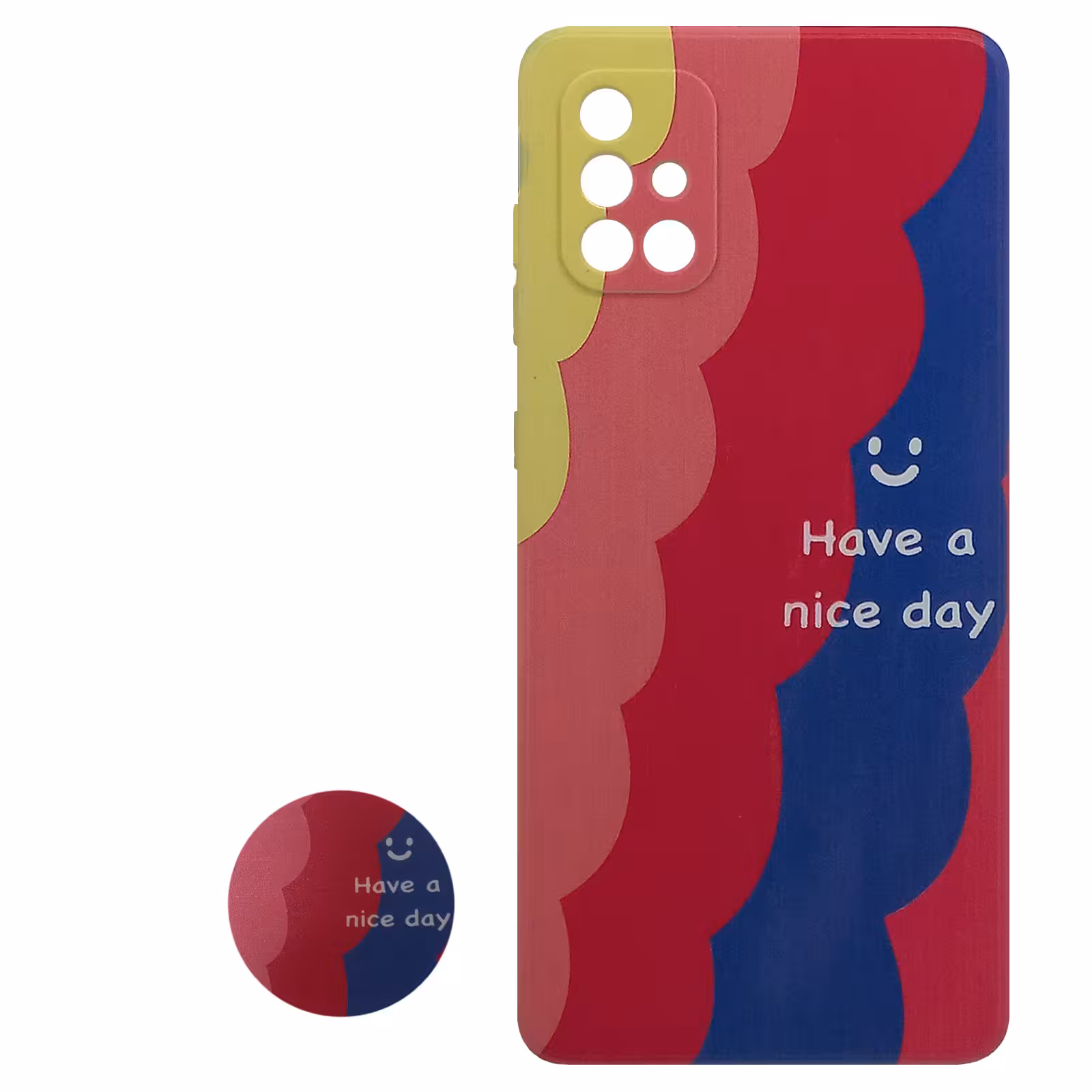 کاور مدل M0058 مناسب برای گوشی موبایل سامسونگ Galaxy A71 به همراه پاپ سوکت