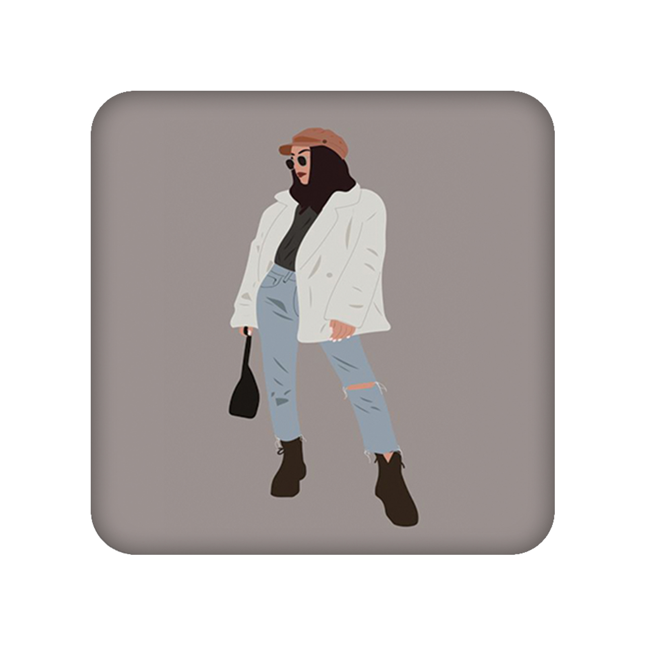 زیر لیوانی مدل دختر کد 1590