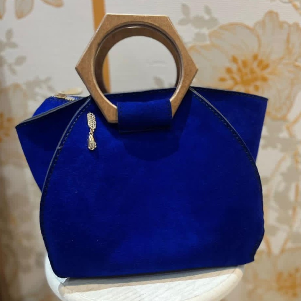 کیف دستی زنانه چرم طبیعی اشبالت دسته چوبی