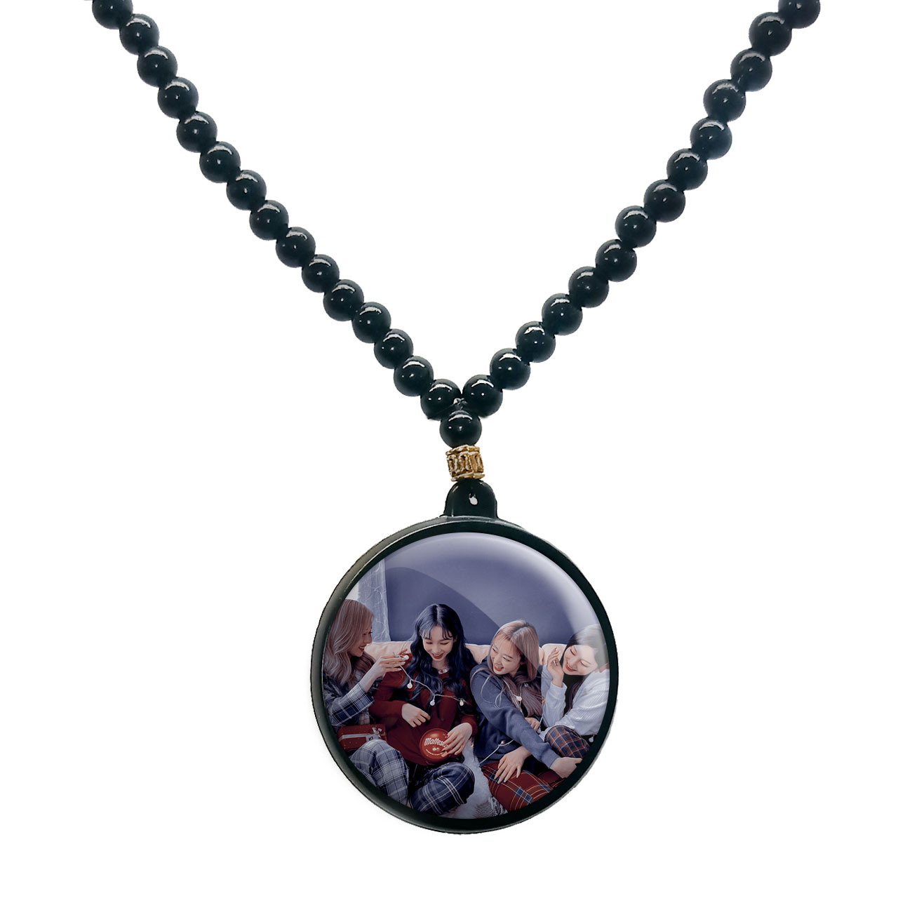 گردنبند پرمانه طرح aespa کد pmd.18606 مدل دو طرفه