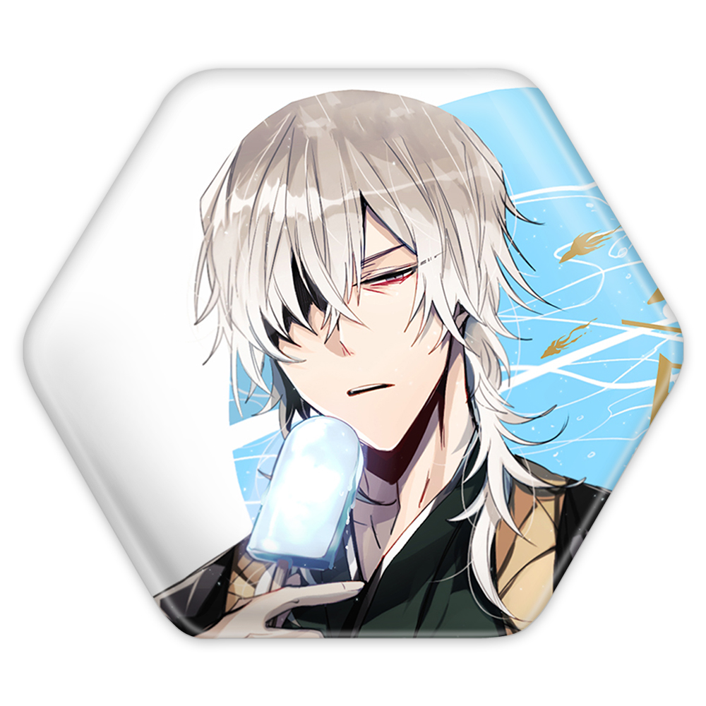 پیکسل خندالو طرح یوکیچی فوکوزاوا انیمه سگ های ولگرد بانگو مدل شش ضلعی کد 11758