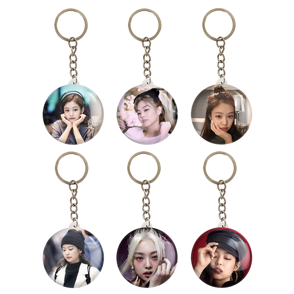 جاکلیدی خندالو مدل جنی بلک پینک کد 677A مجموعه 6 عددی