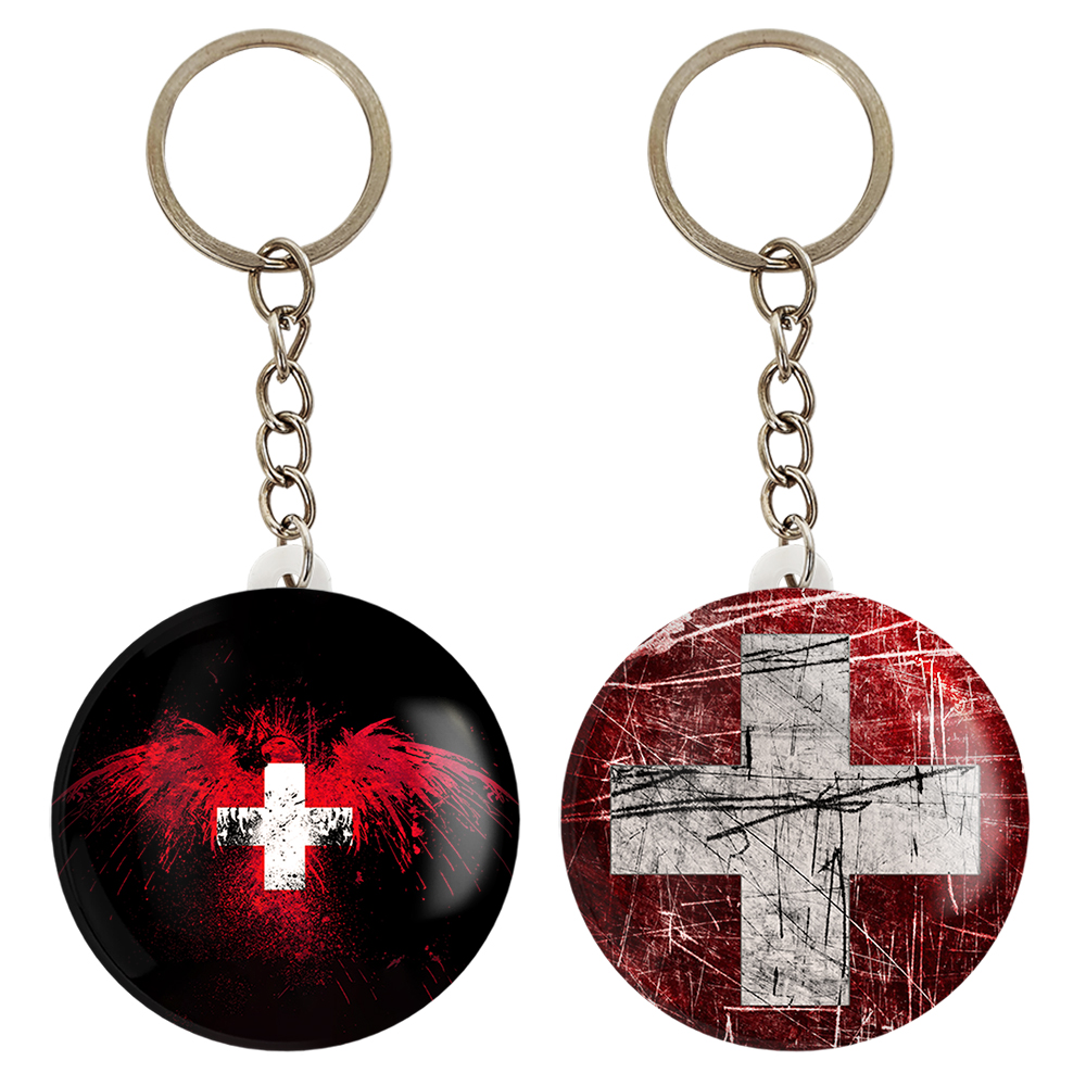 جاکلیدی خندالو مدل پرچم سوئیس کد 2042320427 مجموعه 2 عددی